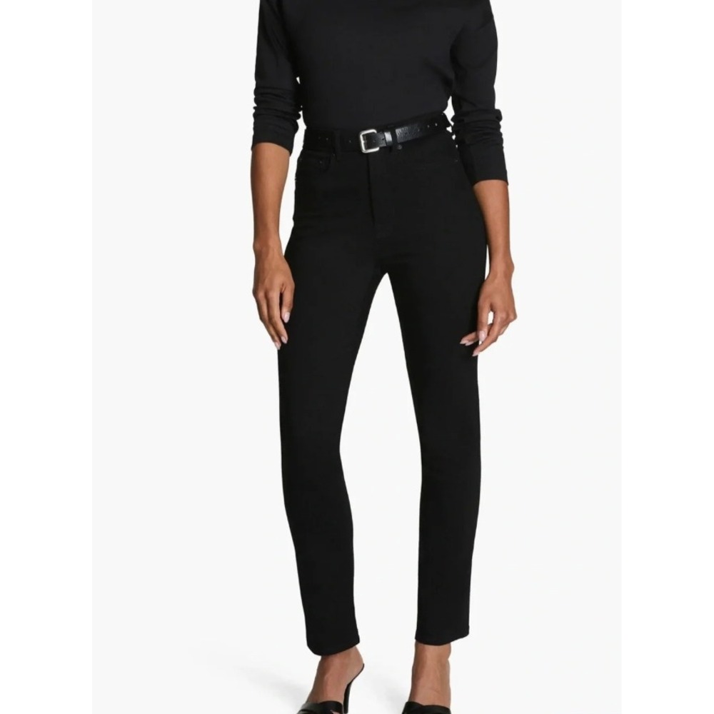 SPANX SPANXsculpt ReDefine Slim Straight Jeans Eclipse Black Size 14 Regular